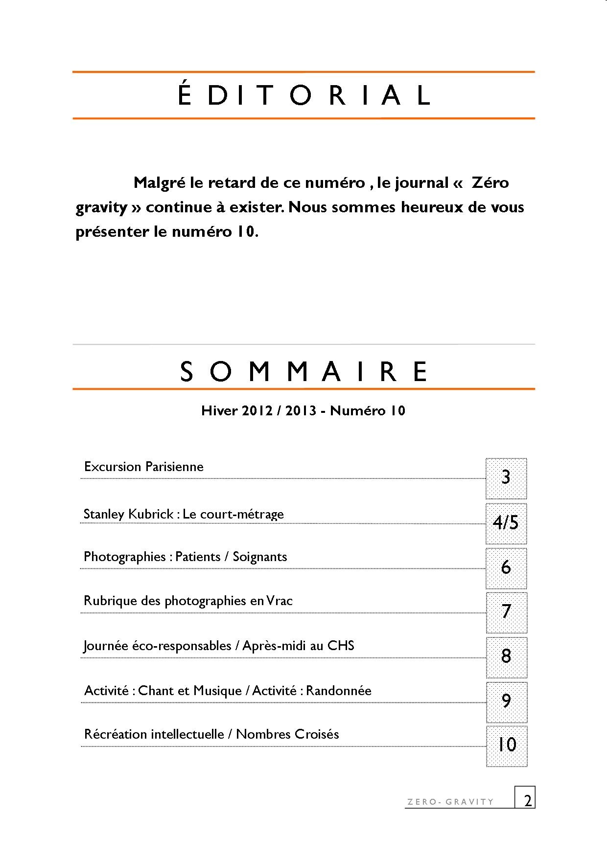 Zéro Gravity, le journal des patients de l'hôpital de jour de Trouville sur Mer